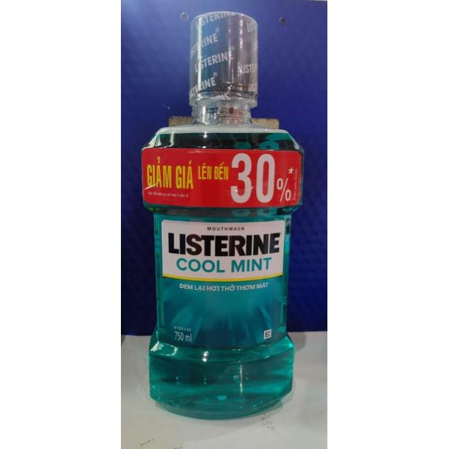 Combo 2 Nước Súc Miệng Hương Bạc Hà Listerine Cool Mint (750ml/Chai)