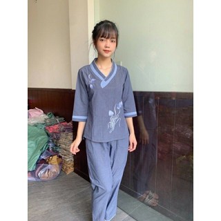 đồ lam đi chùa (tim bầu)