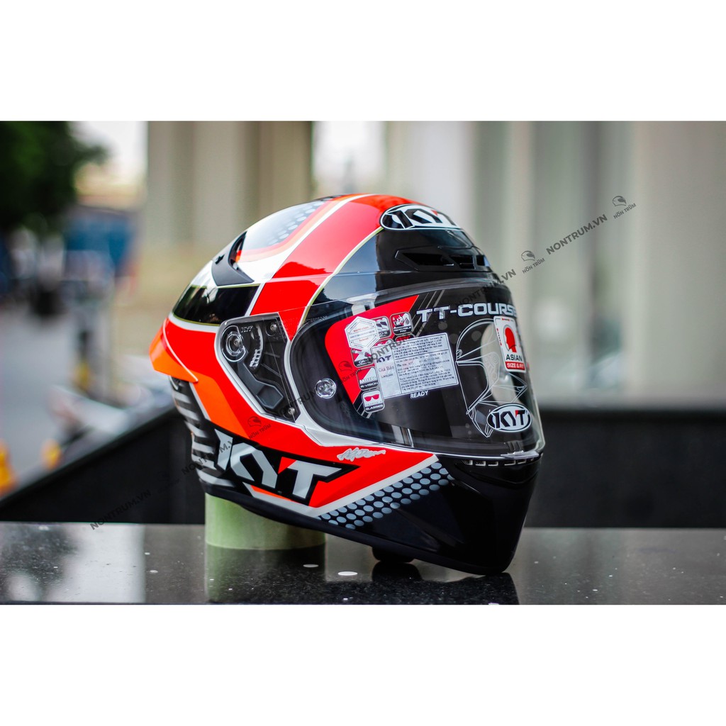 Nón bảo hiểm fullface KYT TT Course size M L XL chính hãng tem Pirro Replica