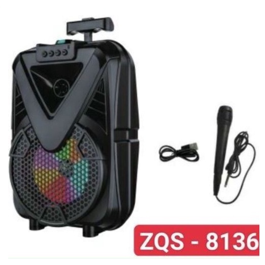 Loa Karaoke Bluetooth 8 Inch Zqs-8122 - KèM Micro Không Dây + Remote.