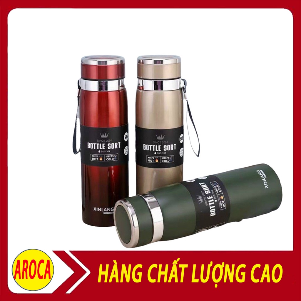 Bình giữ nhiệt nóng lạnh 1000ml chất liệu inox 304 cao cấp chống gỉ an toàn cho sức khỏe AROCA
