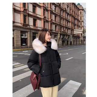 Áo phao nữ dáng lỡ mở