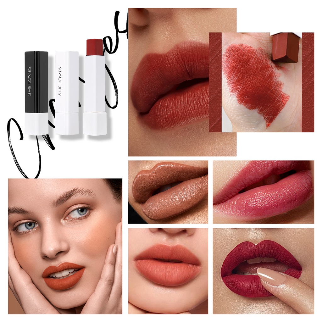 Son Lì Sheloves Thiết Kế Hình Tam Giác 8 Màu Tùy Chọn