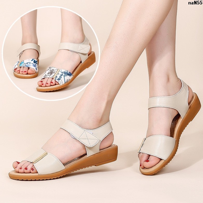 Giày Sandal Da Đế Bệt Chống Trượt Size Lớn 42 33 4132 34 Dành Cho Nữ