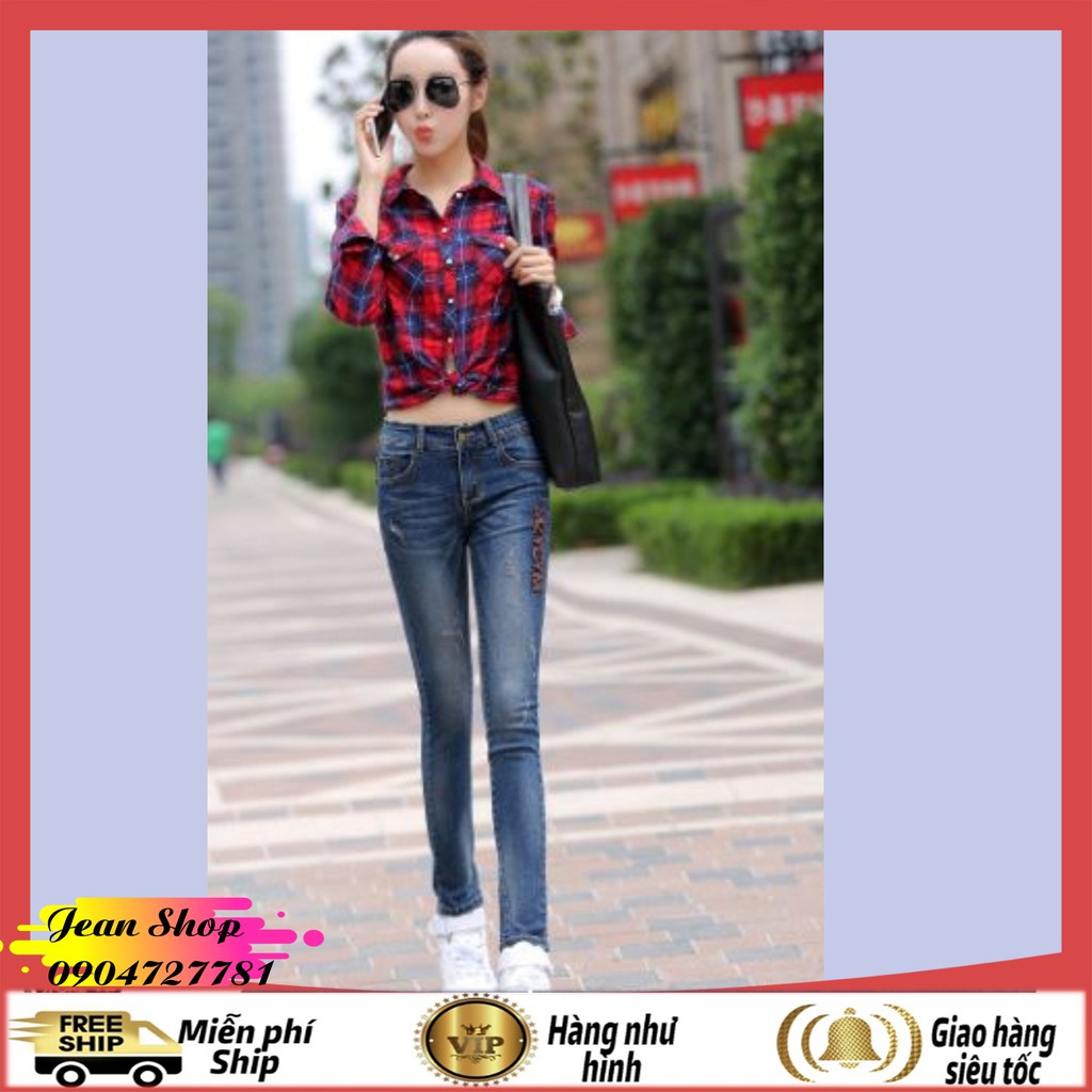 Quần bò cạp cao đẹp 🍎FREE SHIP🍎 Quần jean nữ hàng quảng châu cao cấp Q26 | BigBuy360 - bigbuy360.vn