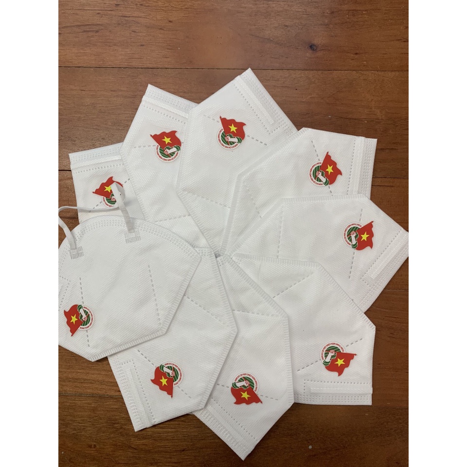 Khẩu Trang N95 4 Lớp In Logo Đoàn Thanh Niên, Khẩu Trang Y Tế 4 Lớp, Kháng Khuẩn Chống Bụi Siêu Mịn [Ocean Uniform]