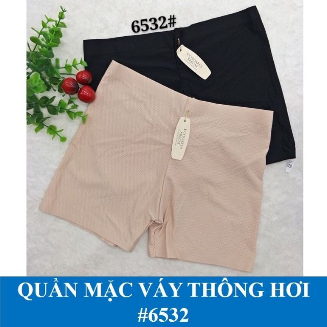 Quần lót su thông hơi, quần mặc trong váy mềm mịn không lộ viền siêu mát mặc dáng ngắn 6532