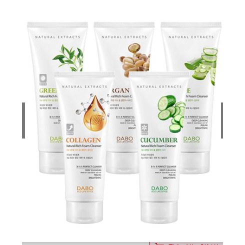 Sữa rửa mặt Dabo 3 in 1 dưỡng ẩm trắng da Hàn Quốc 180ml - Lựa chọn công dụng