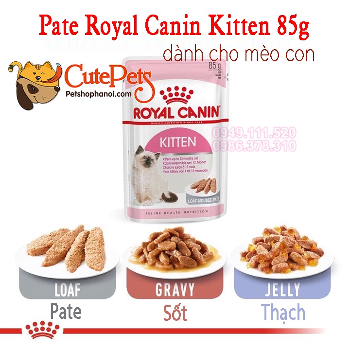 Pate cao cấp Royal Canin Kitten 85g dành cho mèo con - phukienthucung