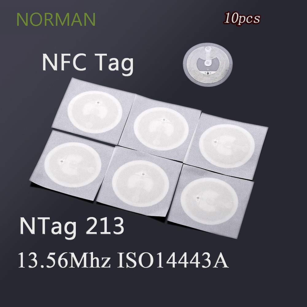 Bộ 10 Thẻ Nfc 13.56mhz Rfid Siêu Nhẹ Norman Iso 14443a Ntag213