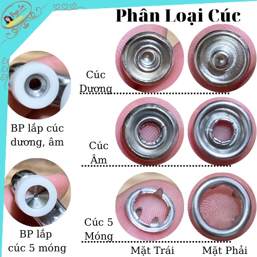 Combo 2 Nút Caosu Dự Phòng Cho Kìm Bấm Cúc Vành Áo Kim Loại Đa Năng Kiềm Bấm Khuy Quần Áo Tiện Lợi DunSu