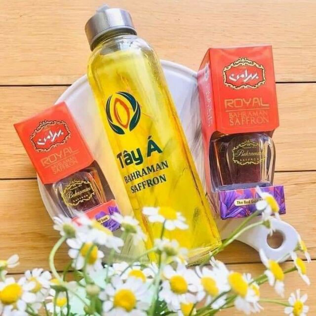 SAFFRON BAHRAMAN - Nhụy Hoa Nghệ Tây Saffron Tây Á + tặng bình thủy tinh cao cấp