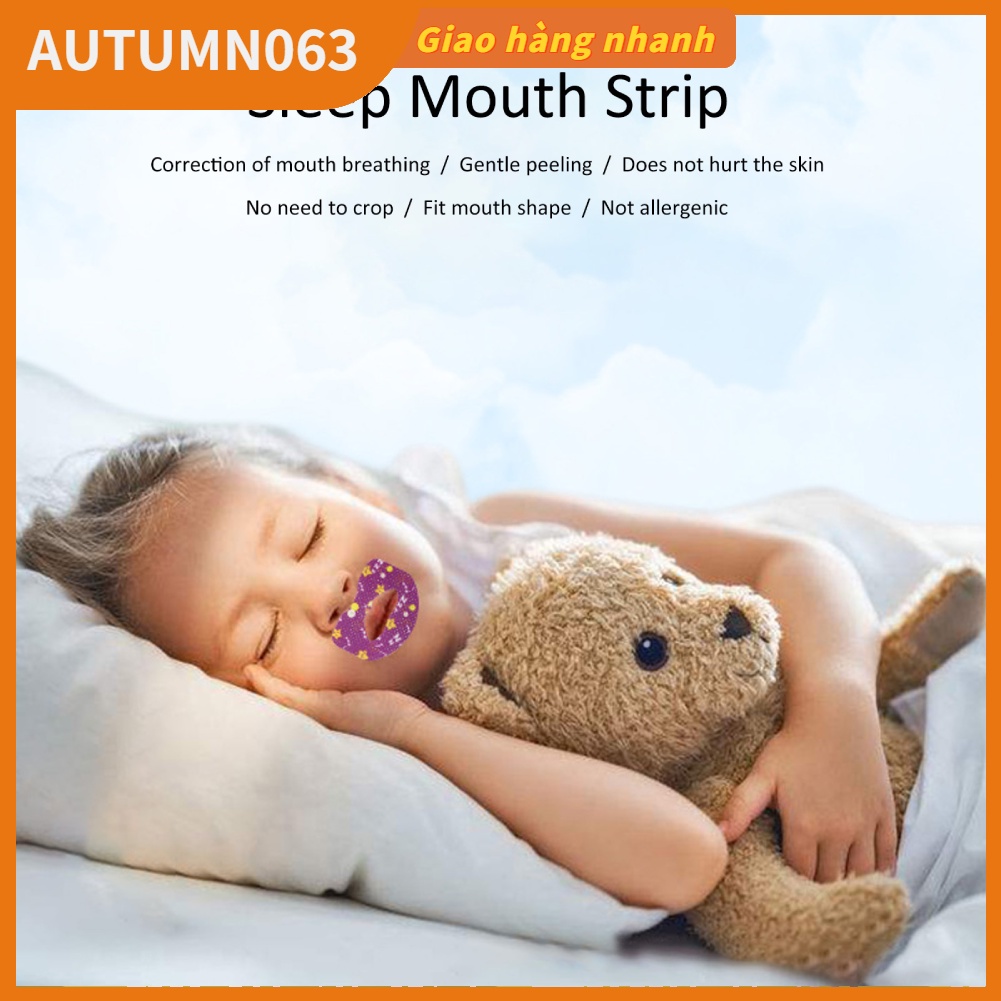 Set 30 Miếng Dán Miệng Mềm Mại An Toàn Cho Bé Khi Ngủ Hình dán chống há miệng khi ngủ Autumn063