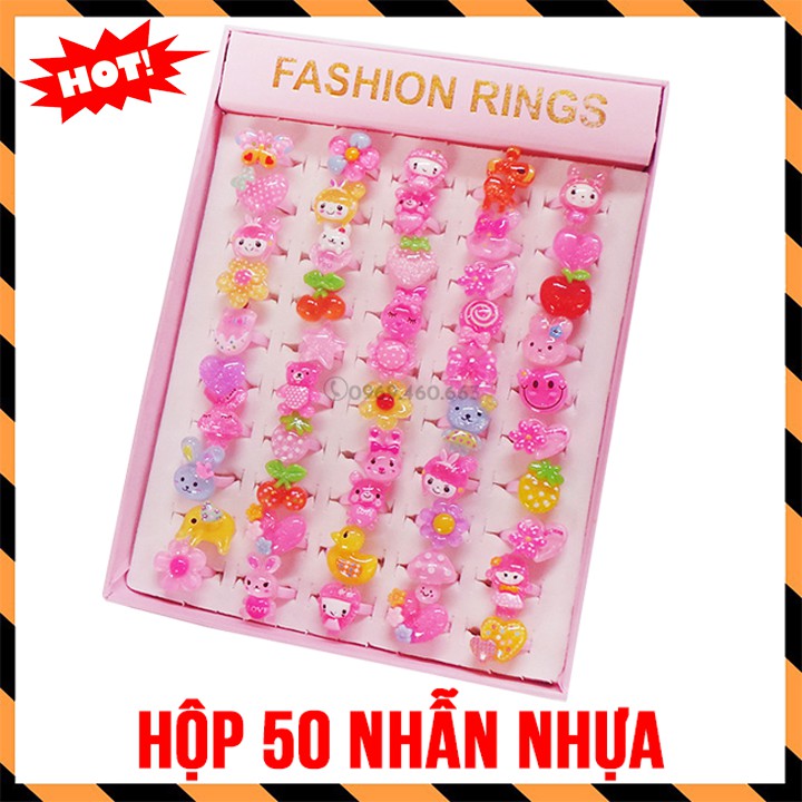 Sỉ Nhẫn Đồ Chơi Cho Bé Gái ( Hộp 50 Cái )