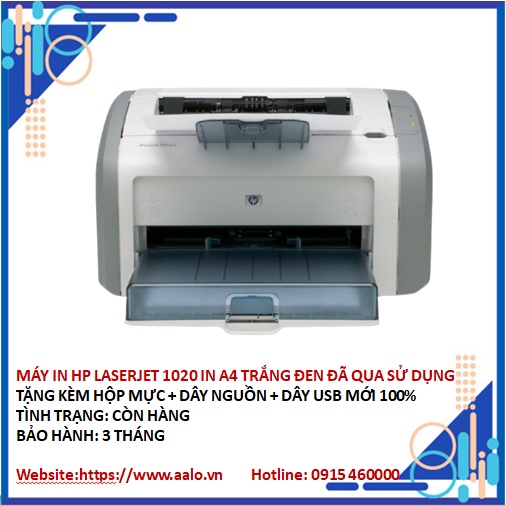 (MÁY IN GIÁ RẺ)MÁY IN HP LASERJET 1020 IN A4 TRẮNG ĐEN ĐÃ QUA SỬ DỤNG