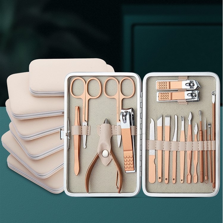 Bộ Dụng Cụ Bấm Móng Tay 15,18 món, Bộ Cắt, Bấm Dũa Móng Tay, Set Dụng Cụ Làm Móng 15,18 Chi Tiết Nail Care Cao Cấp