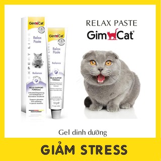 Gel Dinh Dưỡng cho Mèo giúp giảm sợ hãi, căng thẳng, cải thiện giấc ngủ GimCat Anti-Stress Relax Paste 50g