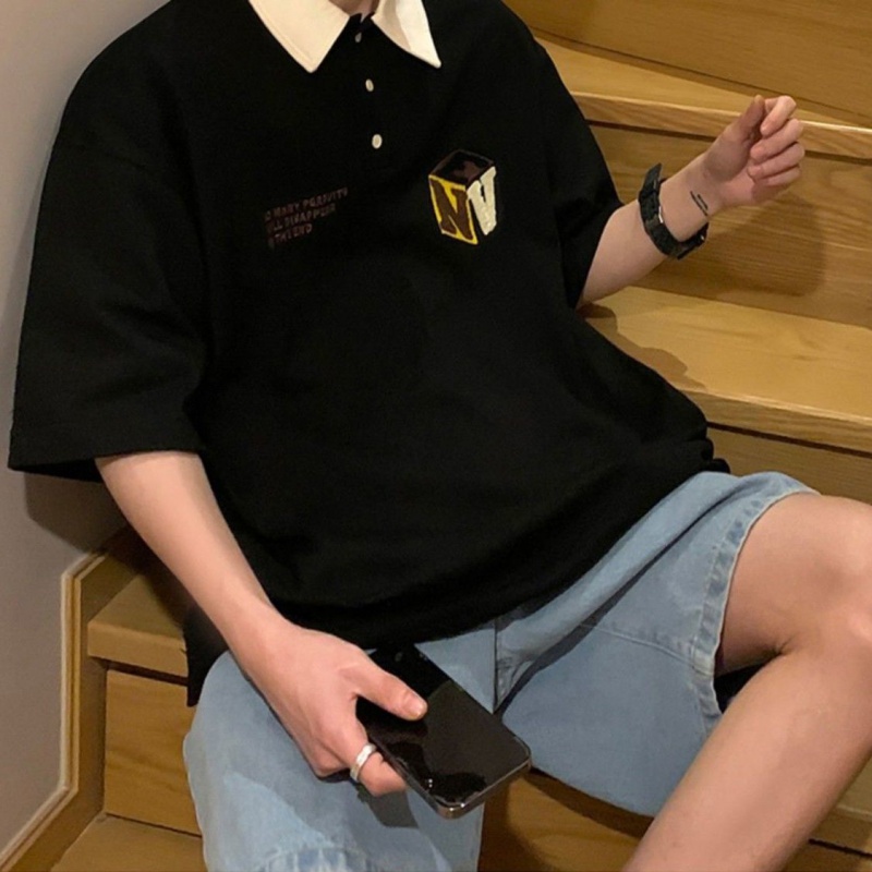 Áo Thun POLO Tay Ngắn Dáng Rộng Thời Trang Mùa Hè Dành Cho Nam