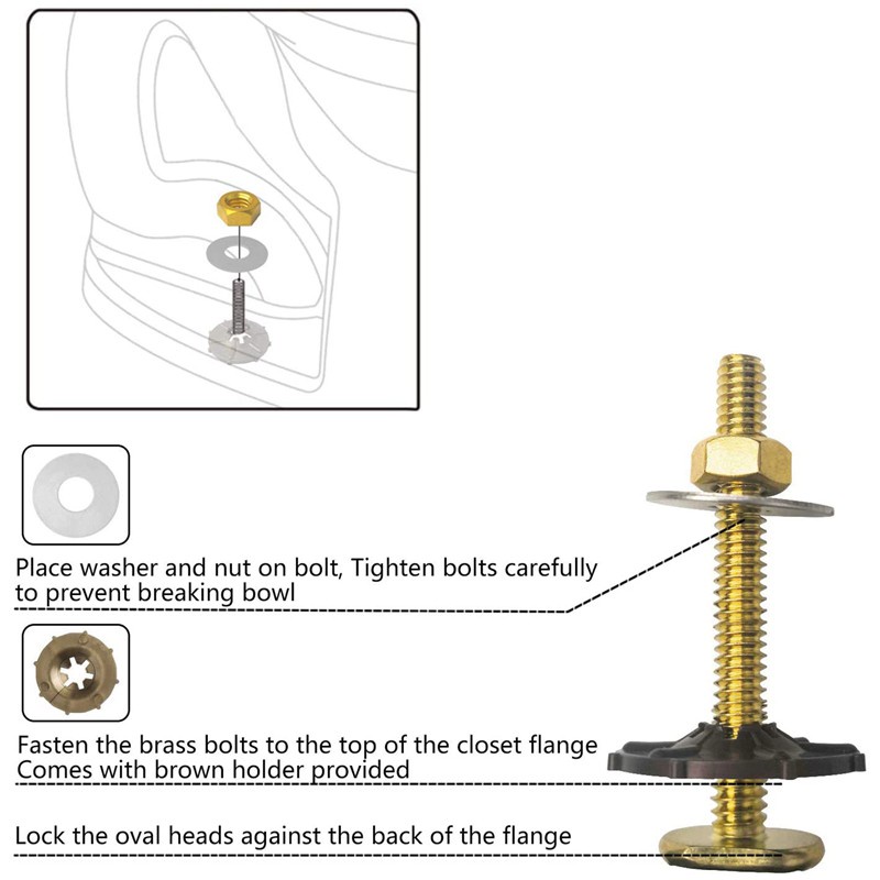 Toilet Wax Ring Kit for Outlet Toilets Install with Flange and Bolts