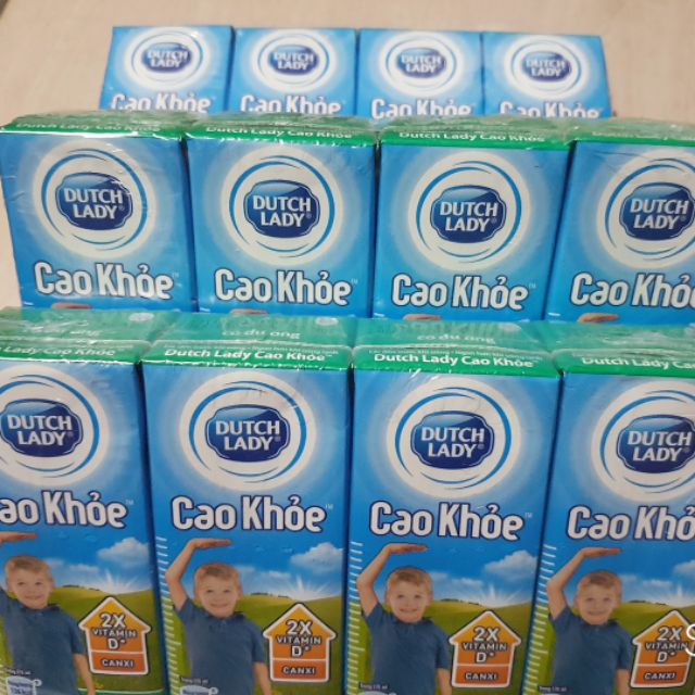 Combo 2 sữa Hà Lan cao khỏe lốc 180ml có đường /dâu