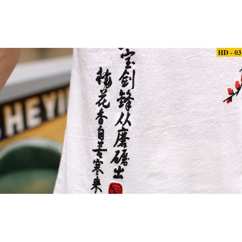 (Hàng Xuất chuẩn) Bộ Đũi Nam Thêu ( Mát - Nhẹ Như Không) | BigBuy360 - bigbuy360.vn