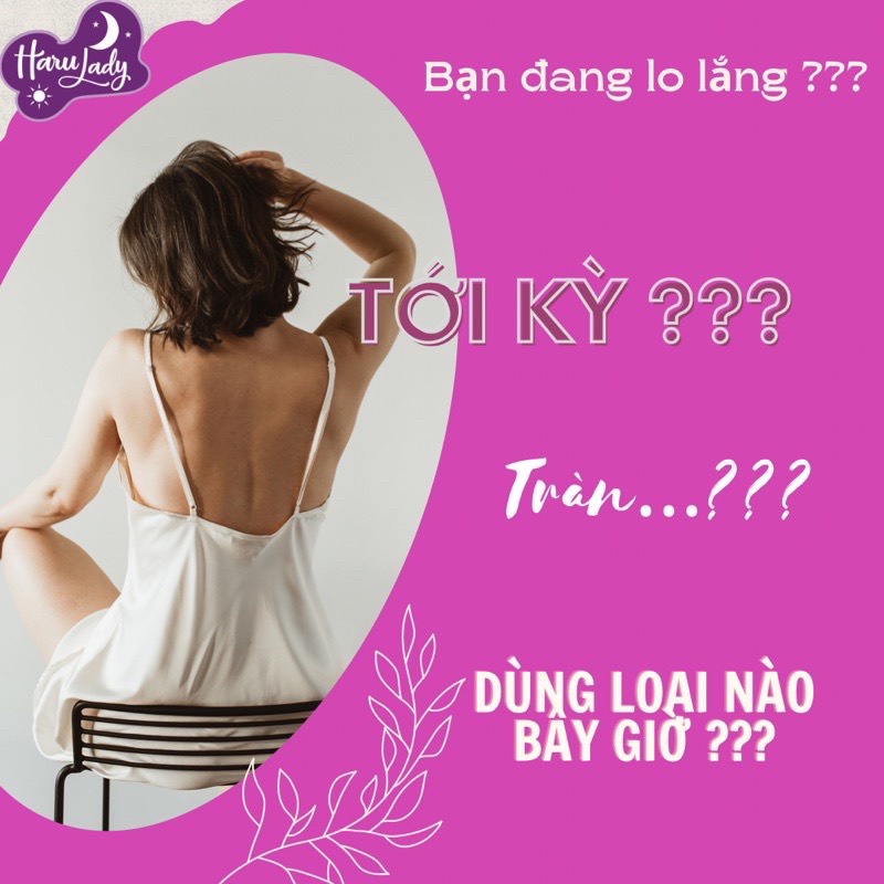 ⚡MUA 5 TẶNG 1⚡ Băng Vệ Sinh Quần HARU LADY Chống Tràn 360 size M/L, Băng Vệ Sinh HaruLady ban đêm dạng quần gói 5+1 mếng