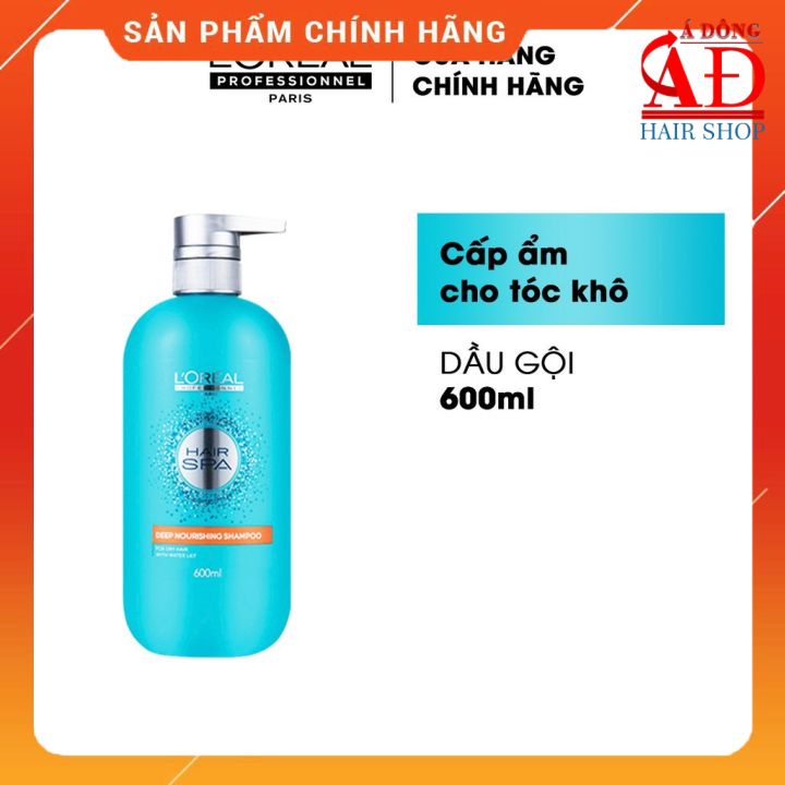 [Chính hãng] [Siêu rẻ] Dầu gội L'oreal Hair Spa Deep Nourishing shampoo suôn mượt cho tóc khô 600ml - Chính hãng