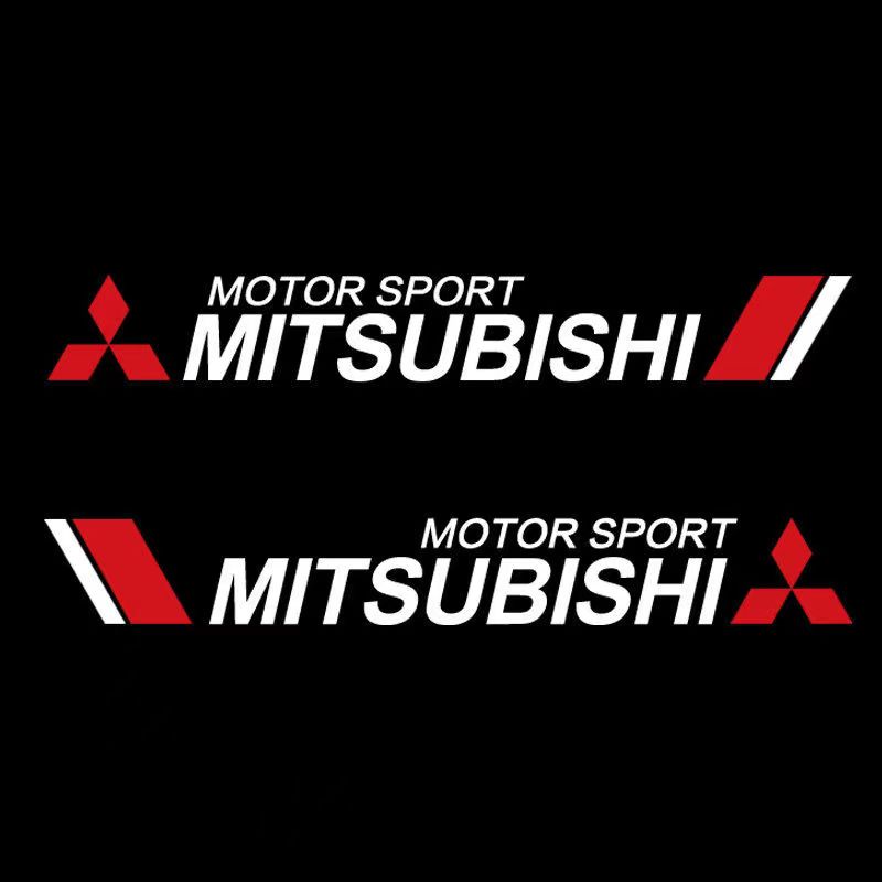 1 Cặp Nhãn Dán Decal Trang Trí Thân Xe Hơi Mitsubishi DIY