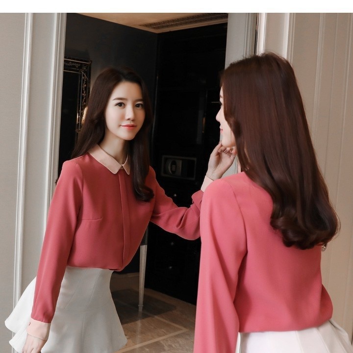 SIÊU DEAL GIẢM HOT ⚡WA3115 - hoàn 15k xu cho đơn 99K ⚡WA3125Áo sơ mi phối màu Nana Kèm Ảnh Thật