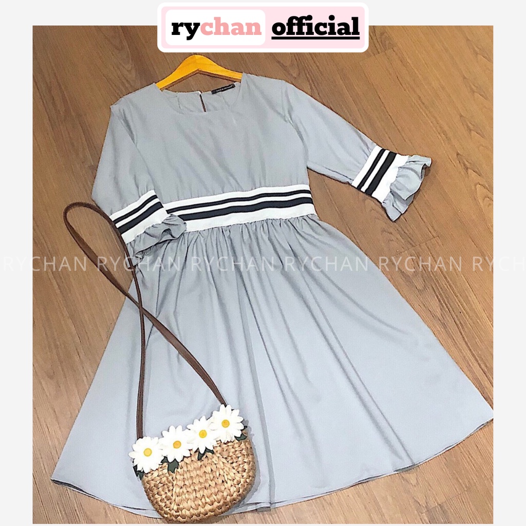 [ẢNH THẬT CUỐI] DX918 - Đầm Xòe Babydoll Phối Viền Tay Loe Đầm Babydoll Dễ Thương