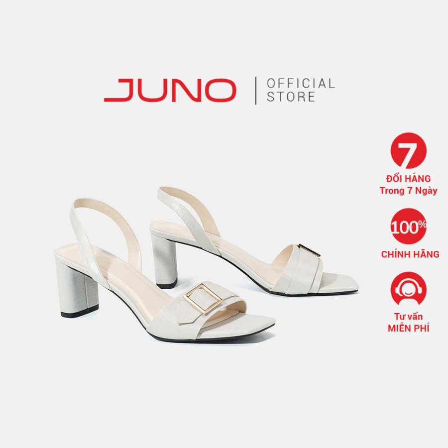 JUNO - Giày sandal mũi vuông khóa trang trí - SD07044