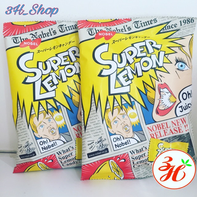 Kẹo siêu chua SUPER SODA / SUPER LEMON date T4/21 Nhật Bản