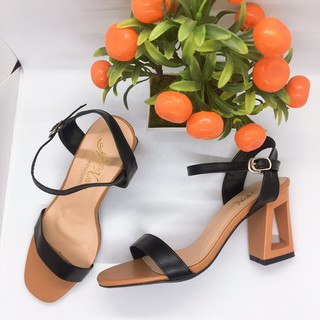 [ẢNH THẬT] Giày cao gót sandal 7 phân quai bản