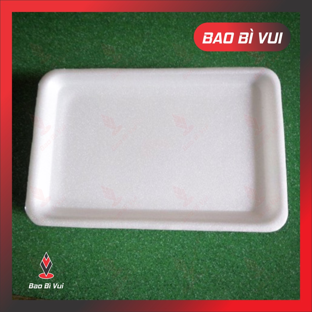 Khay xốp trắng đựng thực phâm, khay thực phẩm - BAO BÌ VUI