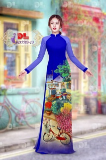 Vải áo dài phong cảnh