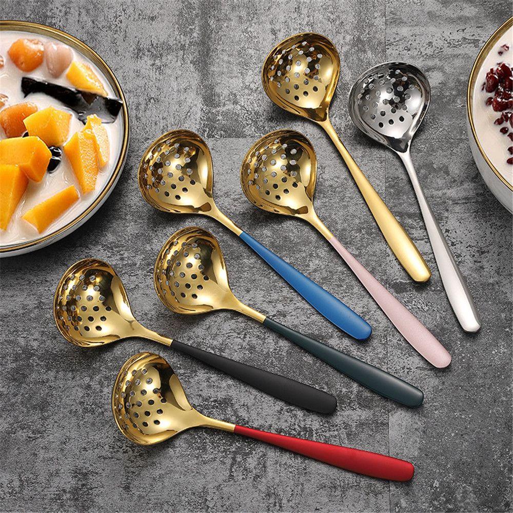 Muỗng Nấu Ăn Bằng Thép Không Gỉ Cán Dài Tiện Dụng Cho Nhà Bếp