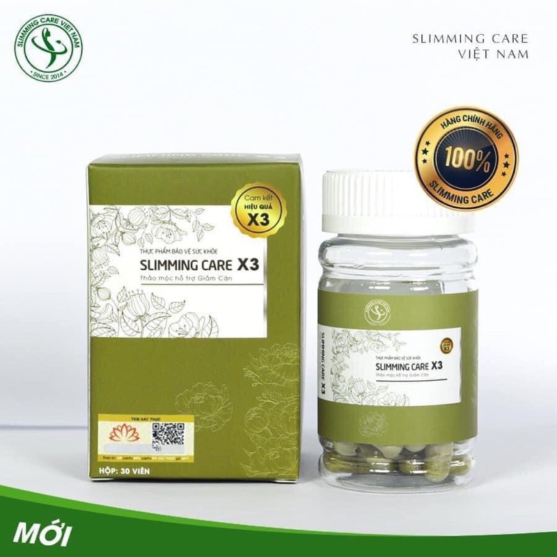 [Chính hãng- Mẫu mới] Viên Giảm Cân Slimming care X3, thảo mộc giảm cân hiệu quả gấp 3 lần