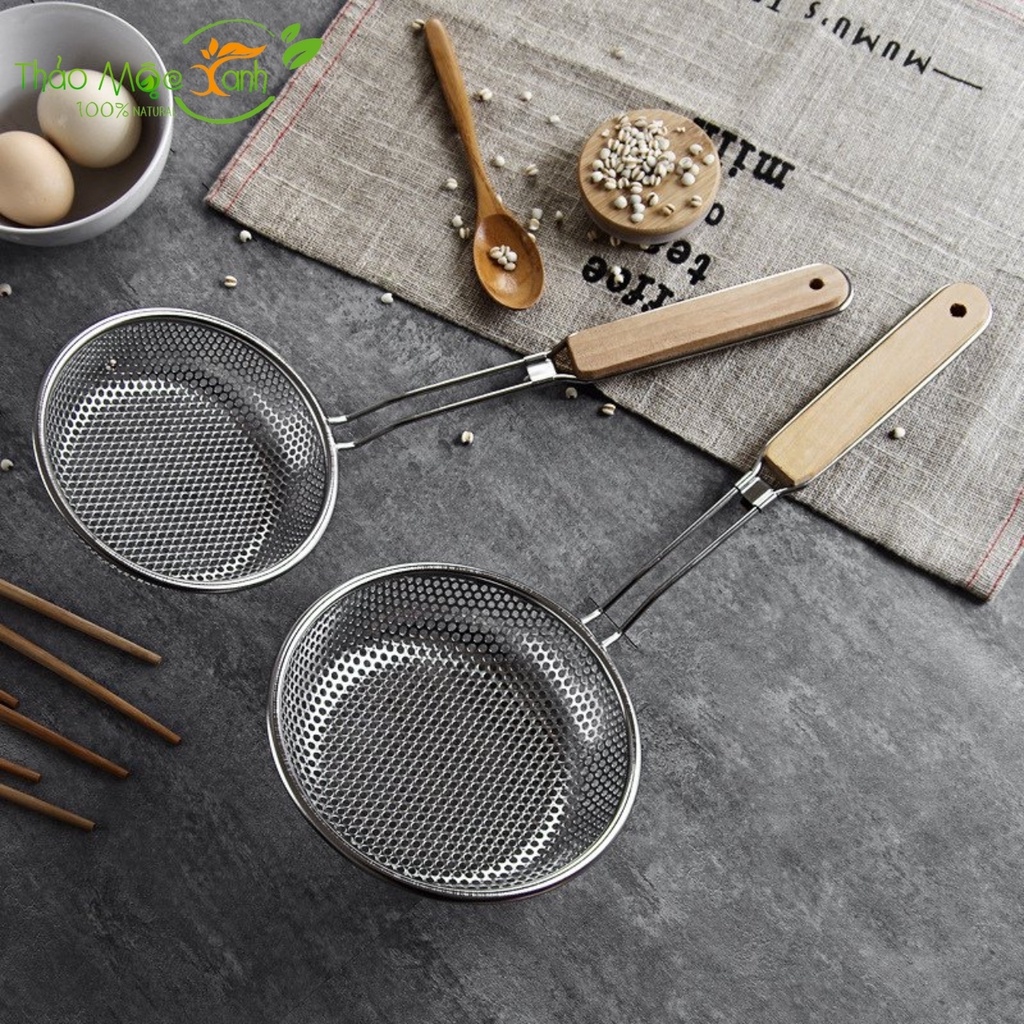 Rây lọc inox đa năng tay cầm dài chắc chắn bền bỉ