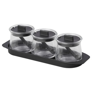 Bộ 3 lọ đựng gia vị thủy tinh Celebrera IKEA
