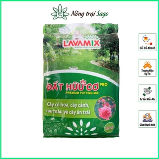 Đất Trồng Cây Cao Cấp - Đất Hữu Cơ LAVAMIX Cao Cấp Chuyên Trồng Rau Sạch và Hoa - Bao 22 lít ~ 10kg