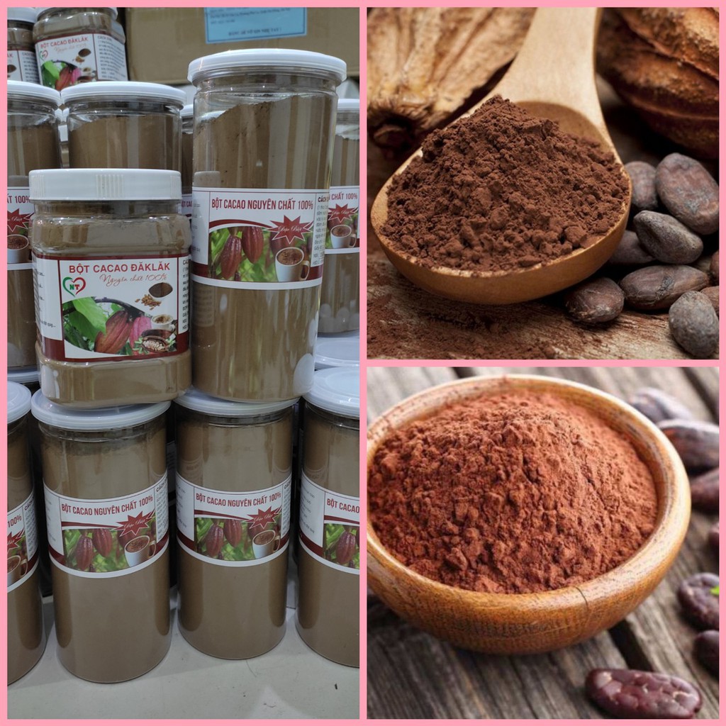 Bột cacao nguyên chất hàng chuẩn Đăk Lăk đẹp da,ăn kiêng,giảm cân (500g)