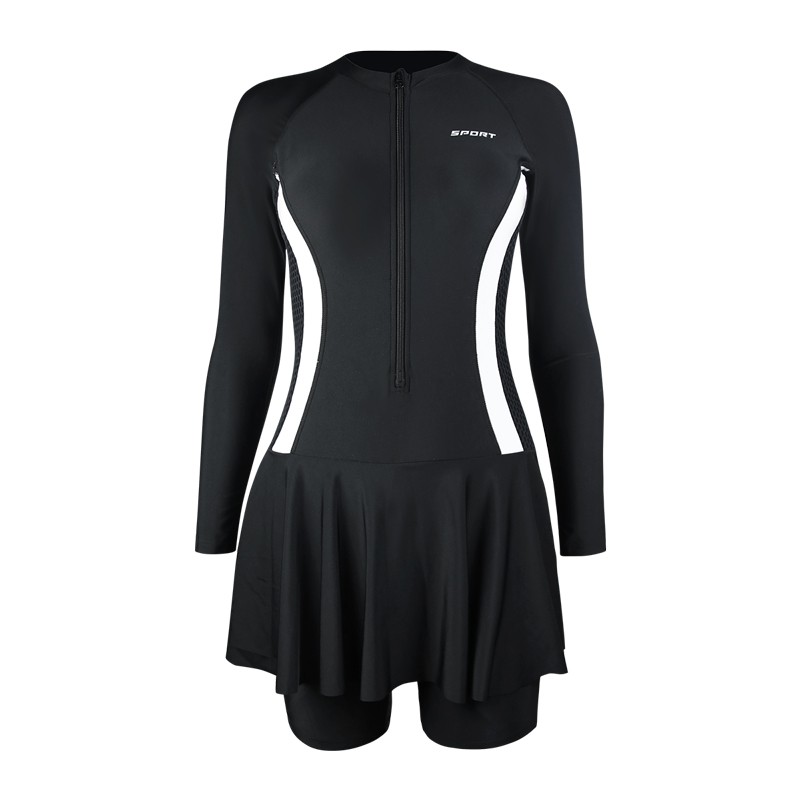 bộ đồ nữÁo tắm nữ size lớn một mảnh bảo thủ dài tay mập mm200 kg che bụng giảm béo chống nắng thể thao chuyên nghiệ11 | BigBuy360 - bigbuy360.vn