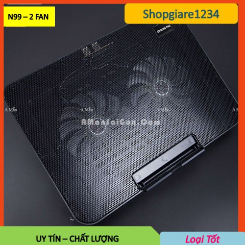 Đế tản nhiệt Laptop Cooling Pad N99 giá đỡ tản nhiệt laptop có đèn,quạt  MT05