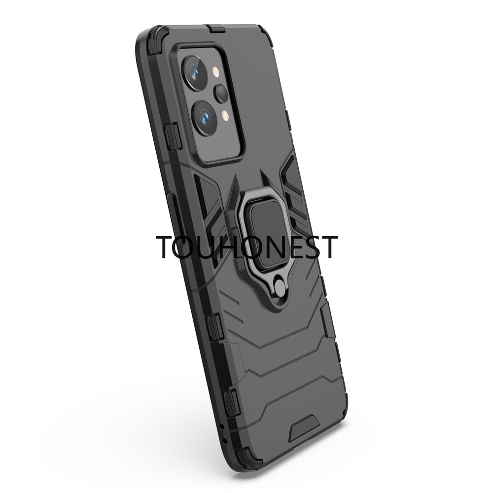 Ốp Điện Thoại PC Cứng Kiểu Giáp Chống Sốc Kèm Giá Đỡ Kim Loại Cho Oppo Realme GT 2 Pro Q3 Q3i Q5 K9S 5G Realme Q3S 5G