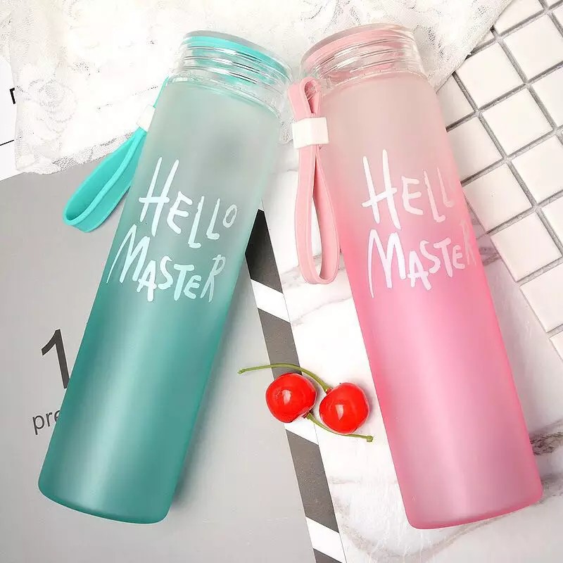 Bình Thủy Tinh Hello Master, Bình nước thủy tinh 450ml - 4 Màu | BigBuy360 - bigbuy360.vn