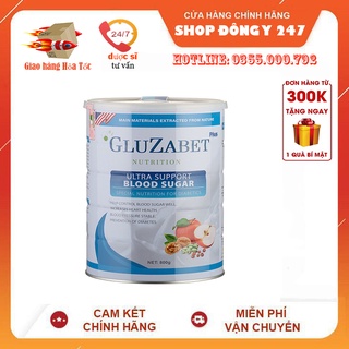 ✅ TPBS Gluzabet 800 Gram plus 👍[Freeship] ❤️ - Sữa dinh dưỡng chuyên biệt dành cho người tiểu đường