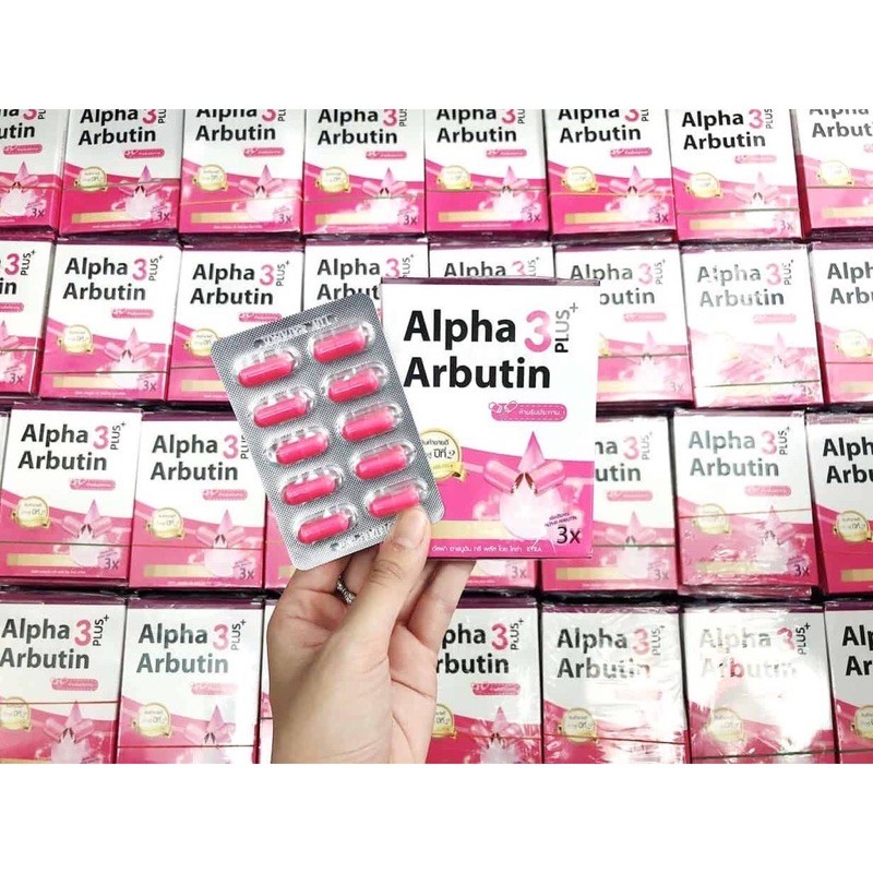 alpha arbutin 3 plus+ viên kích trắng da