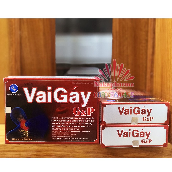 Viên Vai Gáy G&P – Hỗ trợ hoạt huyết, giảm thoái hóa đốt sống cổ, cột sống, hết đau mỏi vai gáy, tê bì chân tay GP