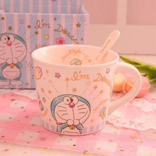 Cốc Sứ 300ML Kèm Thìa Doremon Doraemon