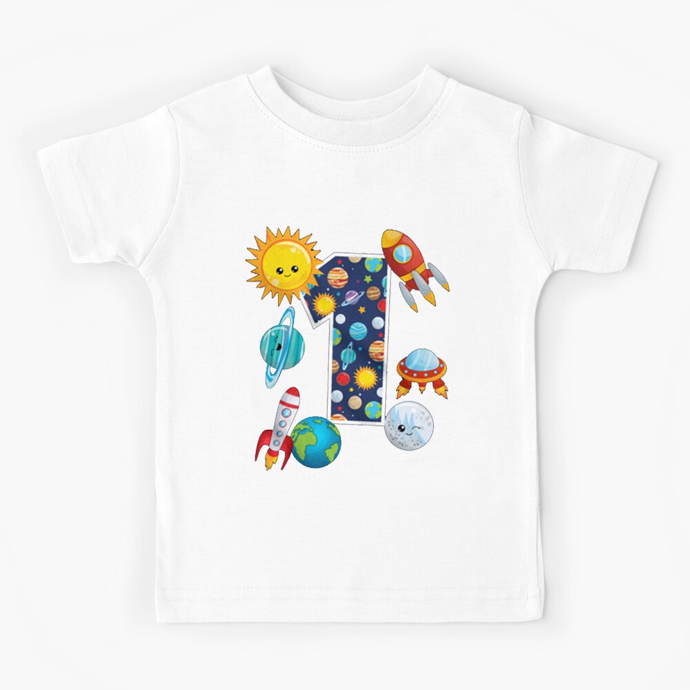 Áo Thun Không Gian Dễ Thương Cho Bé Trai Bé Gái Từ 1-6 Tuổi Dự Tiệc Sinh Nhật Size s-3xl